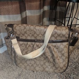 Coach diaper bag firm, purchase price was $65